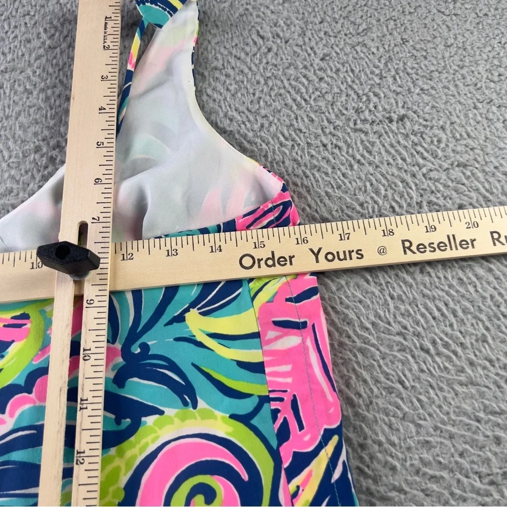 Lilly Pulitzer Silk Dress Womens XS Blue Bailey Sea Colorful Beach Lightweight - Picture 6 of 9